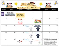 Our August Calendar!